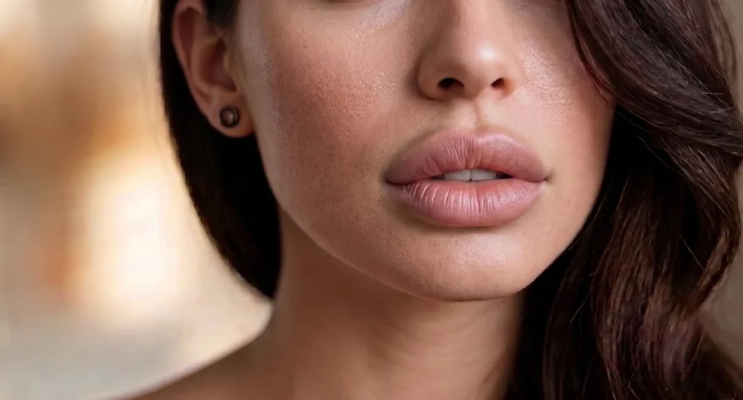 Close-up of the upper lip and philtrum — lip lift with Dr. Mehmet Sürmeli, Istanbul